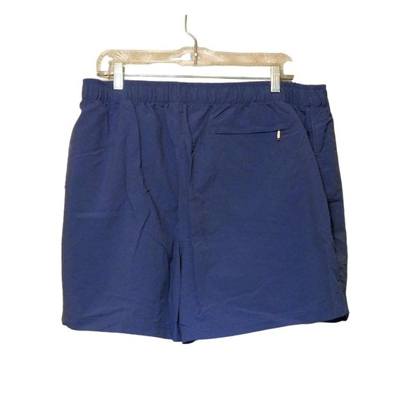 Caribbean Swimwear Shorts Trunks XL Blue Mesh Lining Elastic Waist NEW - Picture 2 of 8